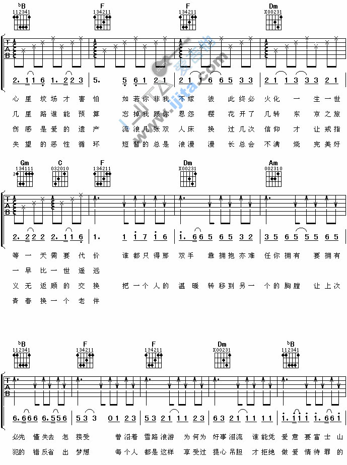 《爱情转移》弹唱_陈奕迅