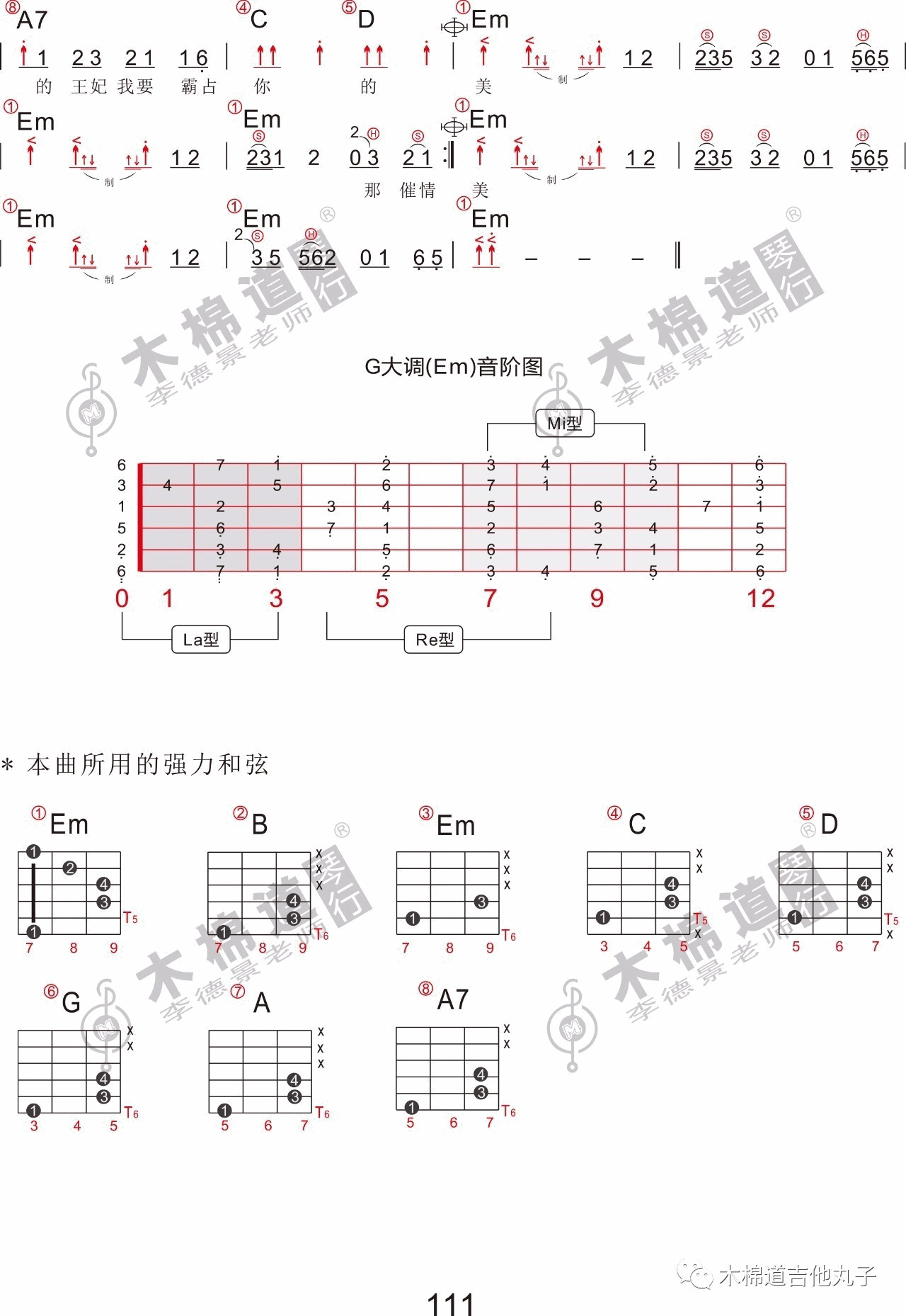 王妃吉他谱 萧敬腾 A调弹唱谱 《王妃》高清图片谱-吉他源