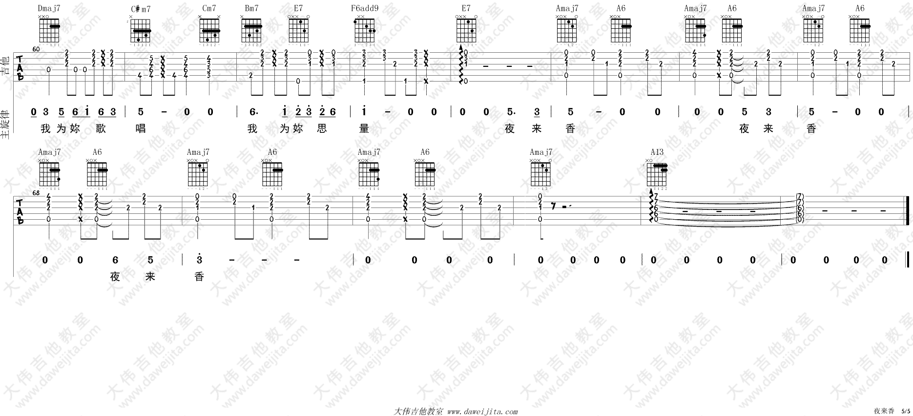 《夜来香》弹唱_邓丽君