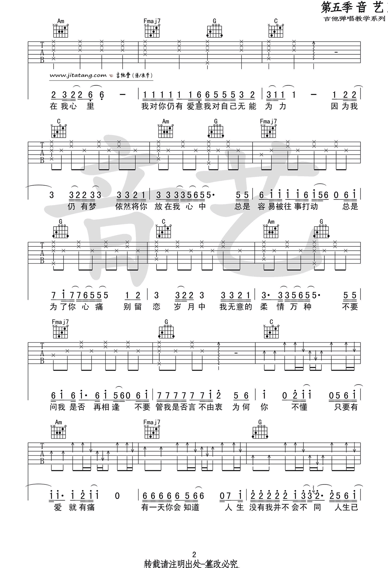 《当爱已成往事》弹唱_张国荣