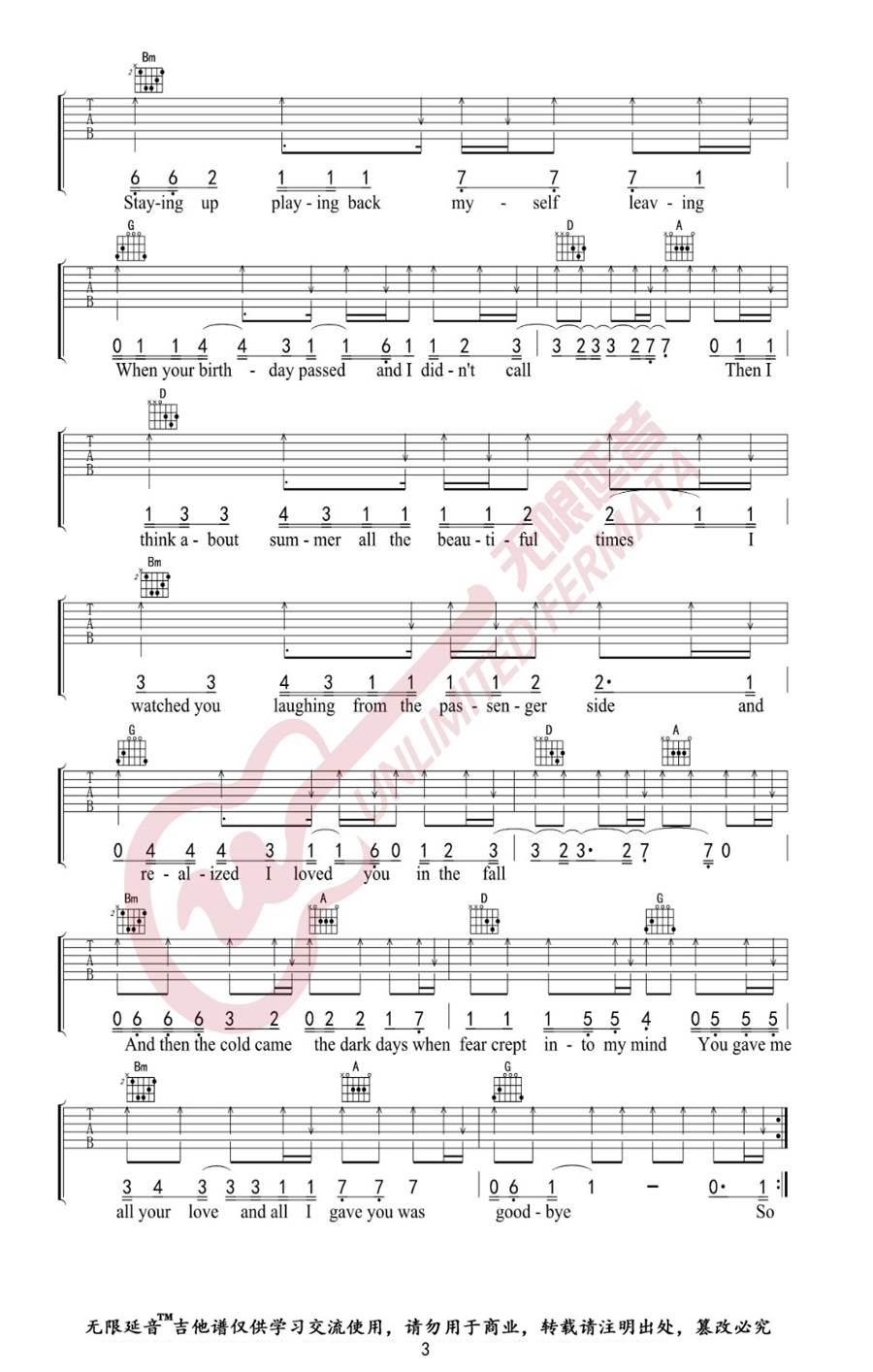 《Back To December》弹唱_Taylor Swift