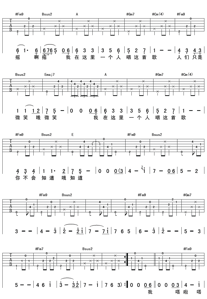 《南部小城》弹唱_曹方